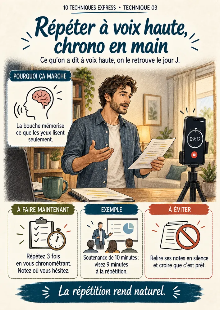 Technique 03 : répéter à voix haute