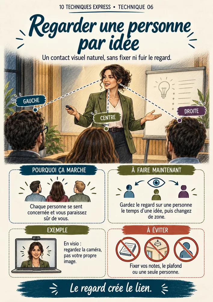 Technique 06 : regarder une personne par idée